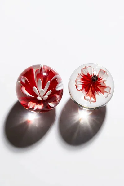 Adam and Eve Red Lily 1.2" Glass Kegel Balls — image 7 of 9