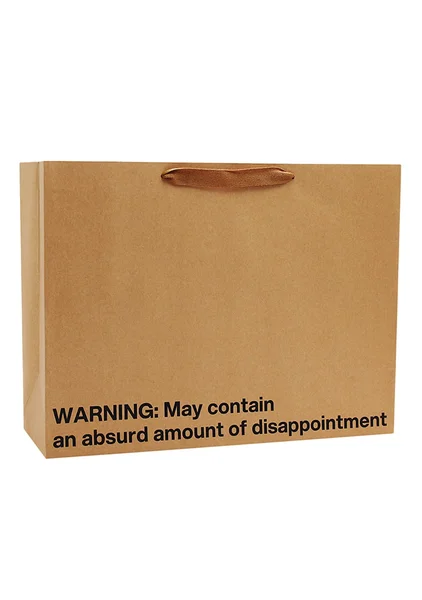 "Warning: May Contain Disappointment" Large Gift Bag — image 2 of 2