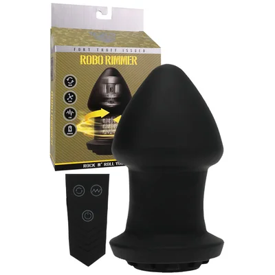 doc johnson fort troff robo rimmer 45 rotating vibrating butt plug with remote control