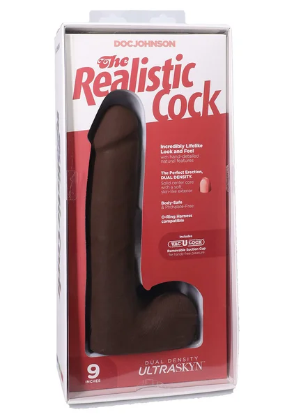 The Realistic Cock - With Removable Vac-U-Lock Suction Cup - ULTRASKYN - 9" (with Balls) — image 10 of 11