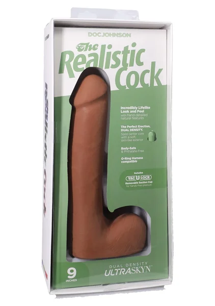 The Realistic Cock - With Removable Vac-U-Lock Suction Cup - ULTRASKYN - 9" (with Balls) — image 5 of 11