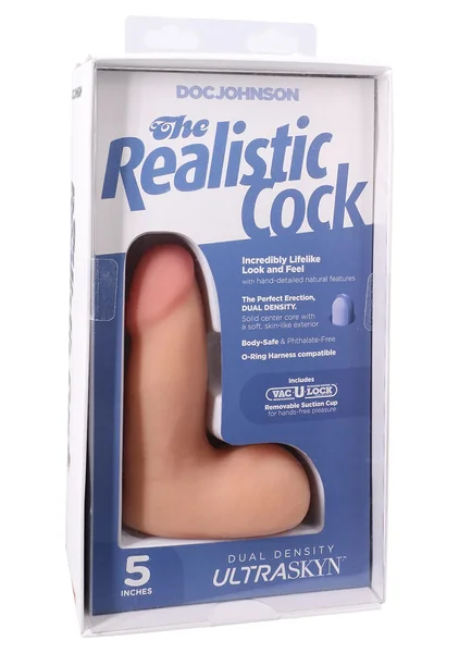 The Realistic Cock - With Removable Vac-U-Lock Suction Cup - ULTRASKYN - 5" (with Balls) — image 4 of 12