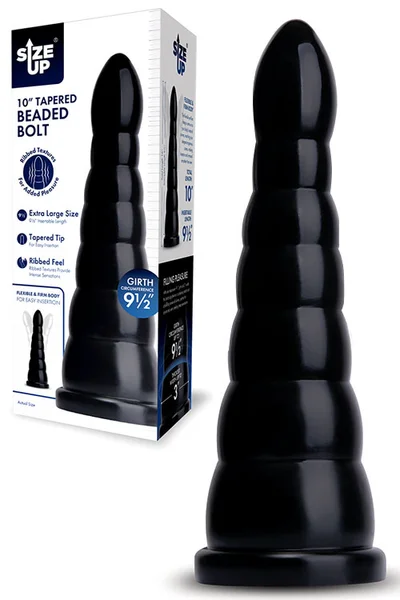 Size Up 10" Tapered Beaded Bolt Butt Plug — image 6 of 15