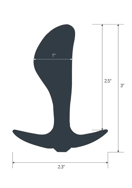 2.5" Stainless Steel Bling Prostate Massager Plug — image 3 of 4