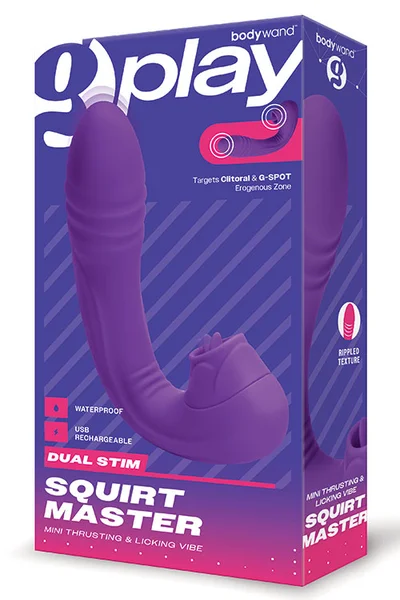 Bodywand GPlay Squirt Master 7.1" Thrusting & Licking Rabbit Vibrator — image 15 of 15