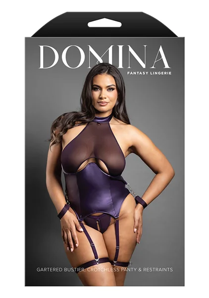 Gartered Bustier, Crotchless Panty and Restraints - Queen Size — image 3 of 3