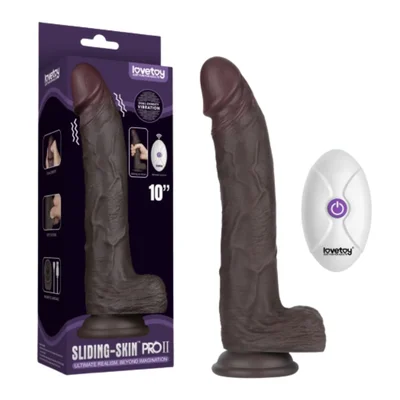 10 vibrating sliding skin pro ii silicone dildo non vibrating option available