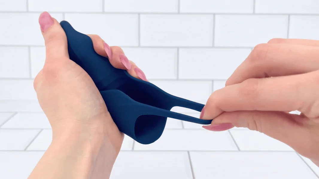 Cock Ring with Ball Cage and Anal Plug - Hugs Your Balls With Vibrations & Targets Your P-Spot! — image 4 of 15