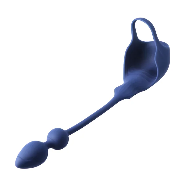 Cock Ring with Ball Cage and Anal Plug - Hugs Your Balls With Vibrations & Targets Your P-Spot! — image 5 of 15