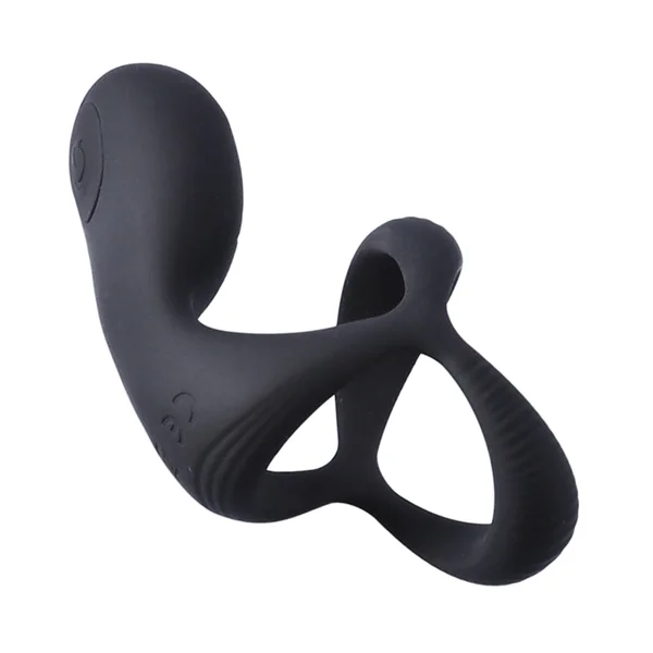 Double Cock Ring with Taint & Clit Stimulator - Strengthens Your O's! — image 5 of 13