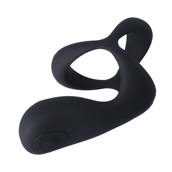 Double Cock Ring with Taint & Clit Stimulator - Strengthens Your O's! — image 9 of 13