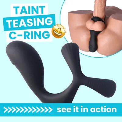 double cock ring with taint clit stimulator strengthens your os
