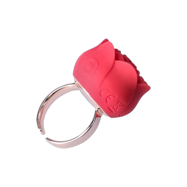 Rose Nubby Silicone Finger Ring Vibrator - Discreet Pleasure On-The-Go! — image 5 of 6