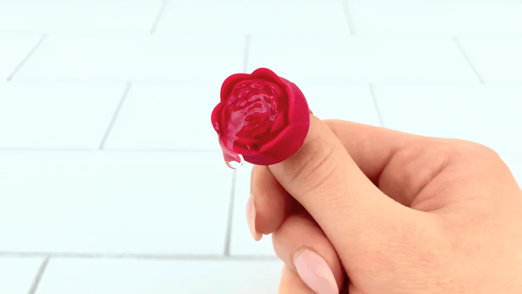 Rose Nubby Silicone Finger Ring Vibrator - Discreet Pleasure On-The-Go! — image 2 of 6