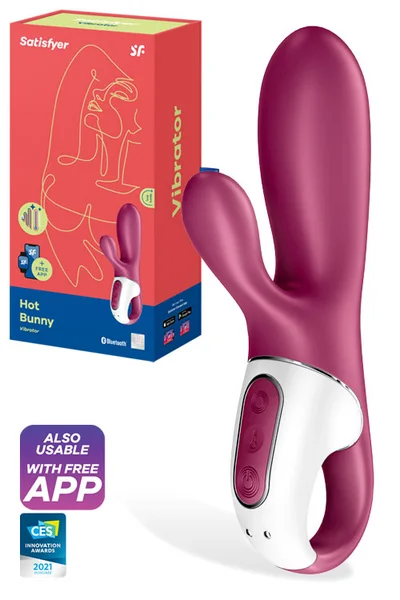 Satisfyer Hot Bunny 6.8" Rabbit Vibrator with Heat Function and App Control — image 7 of 12