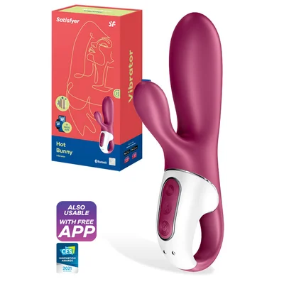 satisfyer hot bunny 68 rabbit vibrator with heat function and app control