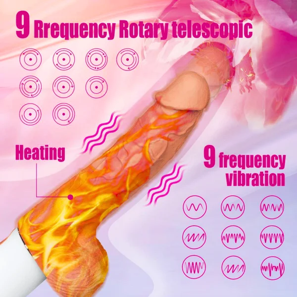 Warming, Thrusting, Vibrating, and Waterproof Dildo - Hands-Free Suction Cup Mount - Includes Remote! — image 5 of 14