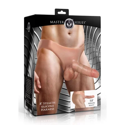 8 stealth hollow silicone strap on