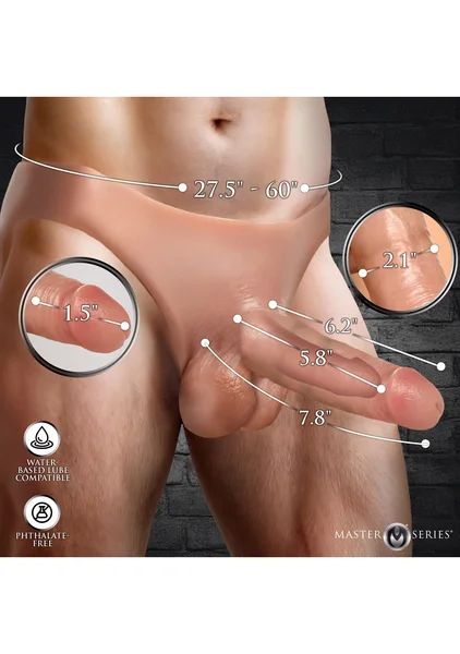 8" Stealth Hollow Silicone Strap-On — image 4 of 14