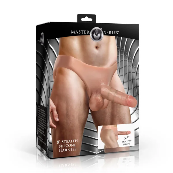 8" Stealth Hollow Silicone Strap-On — image 6 of 14