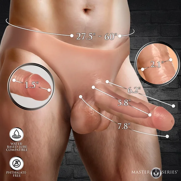 8" Stealth Hollow Silicone Strap-On — image 9 of 14