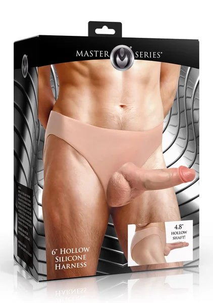 6" Hollow Silicone Strap-On — image 5 of 5