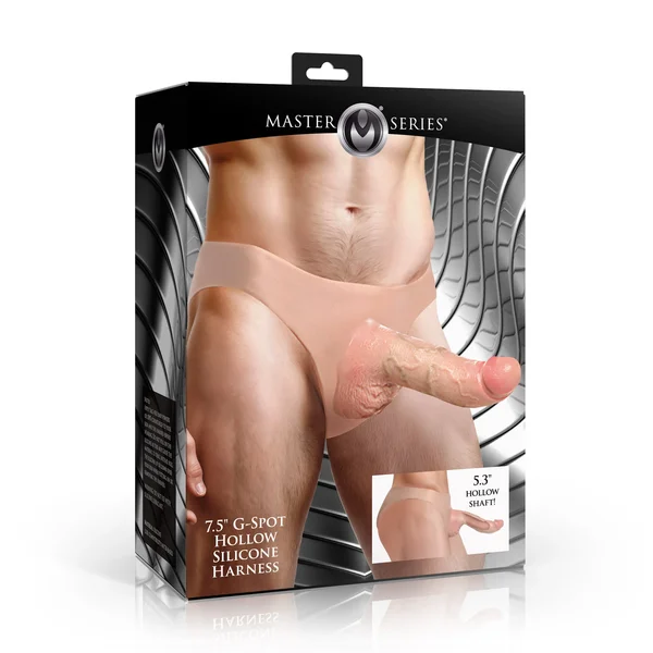 7.5" G-Spot Hollow Silicone Strap-On — image 6 of 14