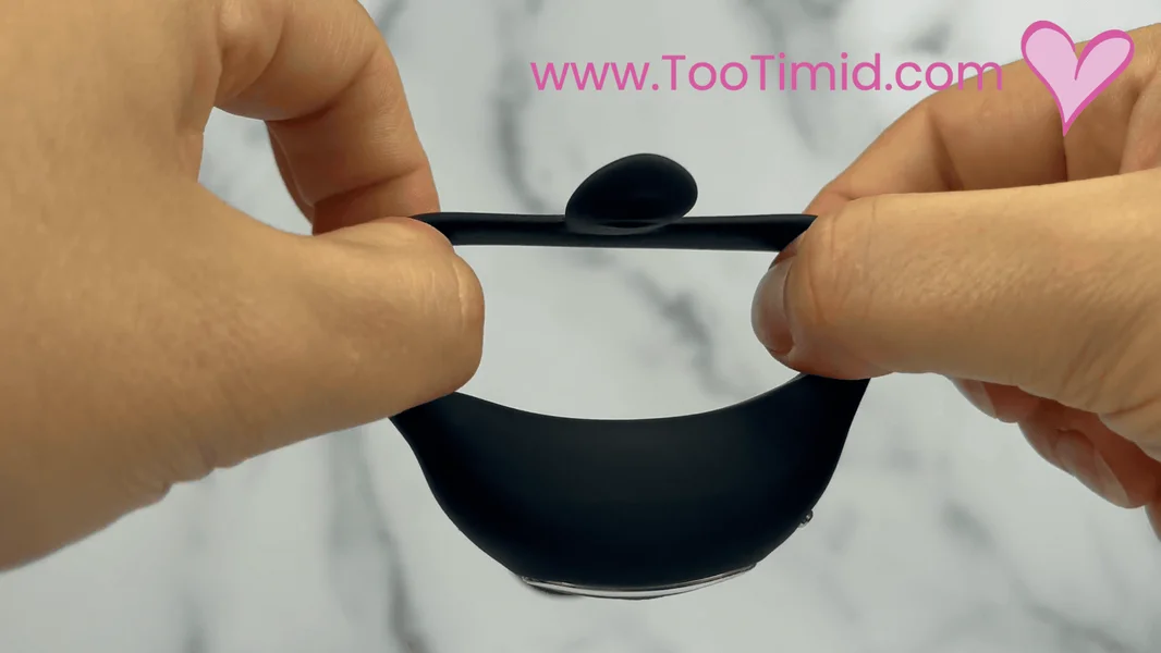 FLIRT Vibrating Silicone C-ring with G-Spot Stimulator & Ball Tickler — image 7 of 12