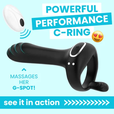 flirt vibrating silicone c ring with g spot stimulator ball tickler