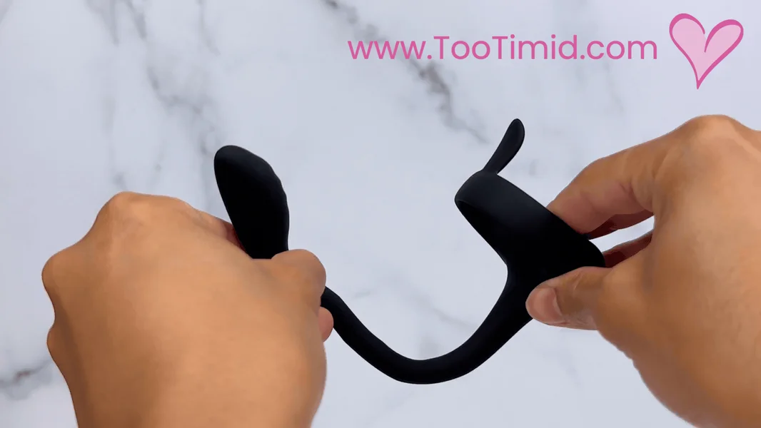 SEDUCE Vibrating Prostate Locking Cock Ring with Clit Tickler — image 3 of 14