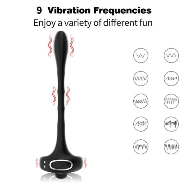 SEDUCE Vibrating Prostate Locking Cock Ring with Clit Tickler — image 12 of 14