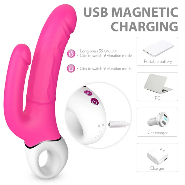 Waterproof Silicone Double Penetrating Vibe - Dual Motors! — image 5 of 12
