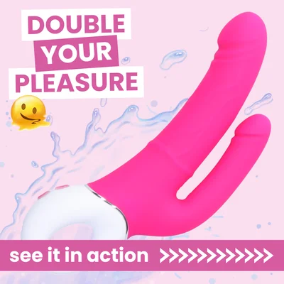 waterproof silicone double penetrating vibe dual motors