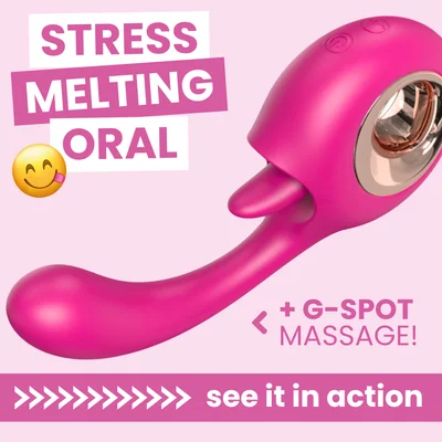 flutter gasm licking tongue g spot dual action vibe powerful and waterproof