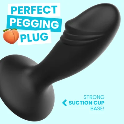 realistic silicone anal plug great for p spot stimulation and pegging