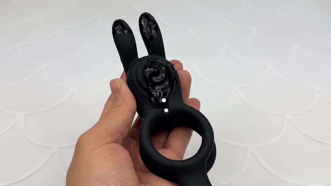 Vibrating Silicone Bunny Dual C-Ring - Penis, Clit, and Scrotum Vibes! — image 4 of 12