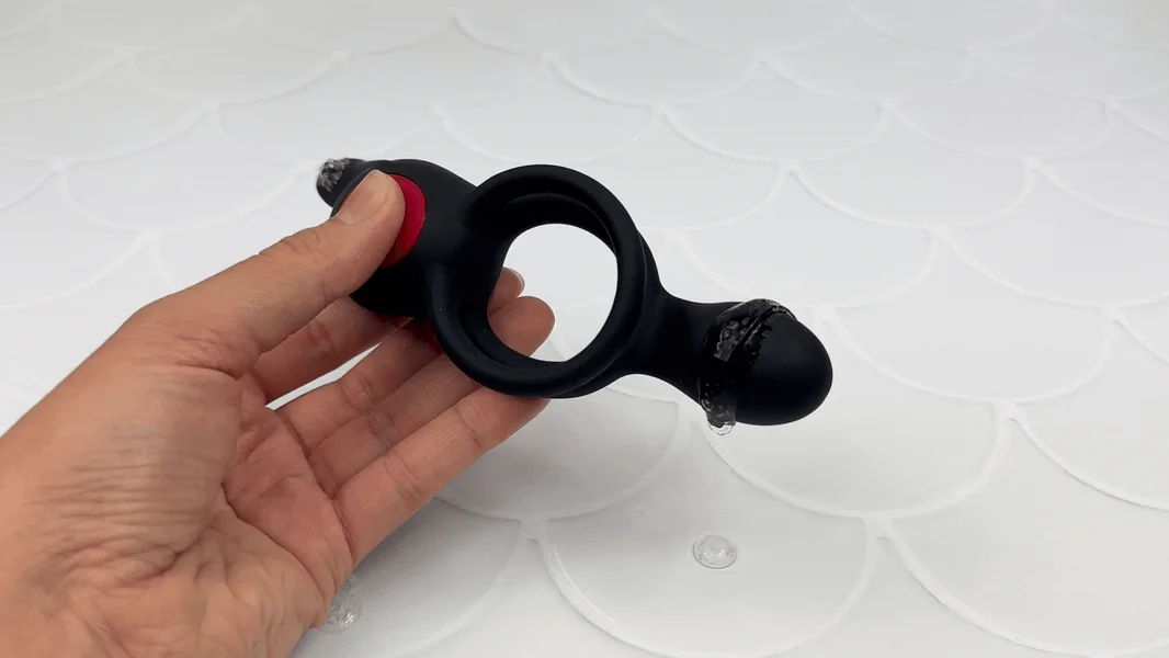 Vibrating Silicone Bunny Dual C-Ring - Penis, Clit, and Scrotum Vibes! — image 6 of 12