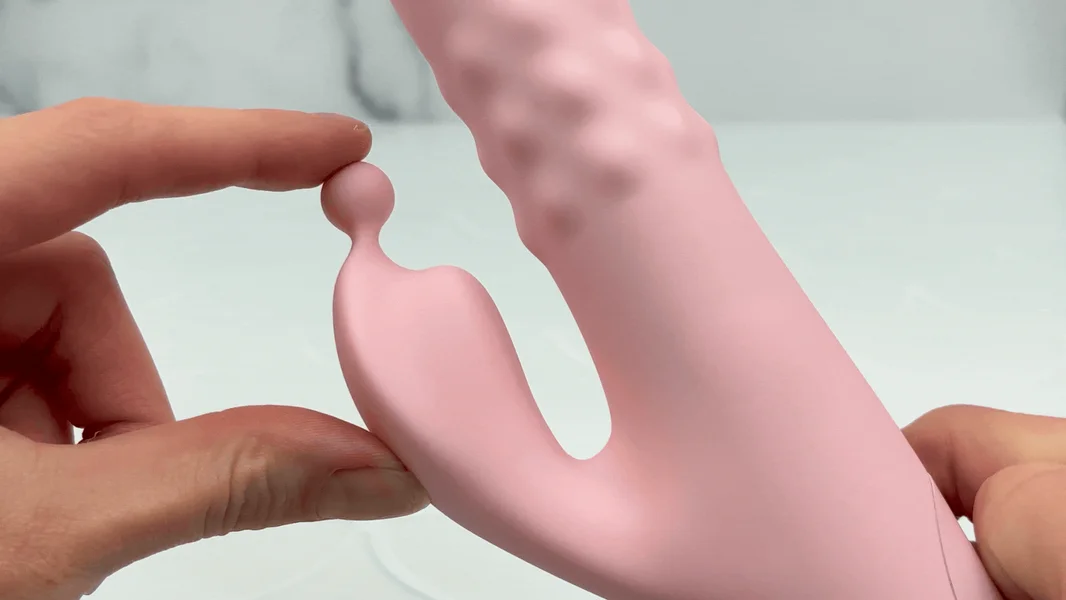 Pink Pearl Pulsing and Fingering Dual Action Vibrator - Triple Your Pleasure! — image 6 of 7