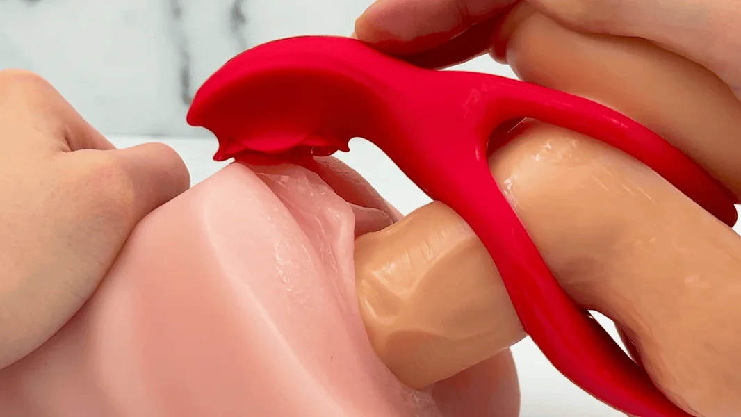 Lover's Rose Dual Cock-ring - Strong Vibrations in 2 Motors! — image 8 of 10