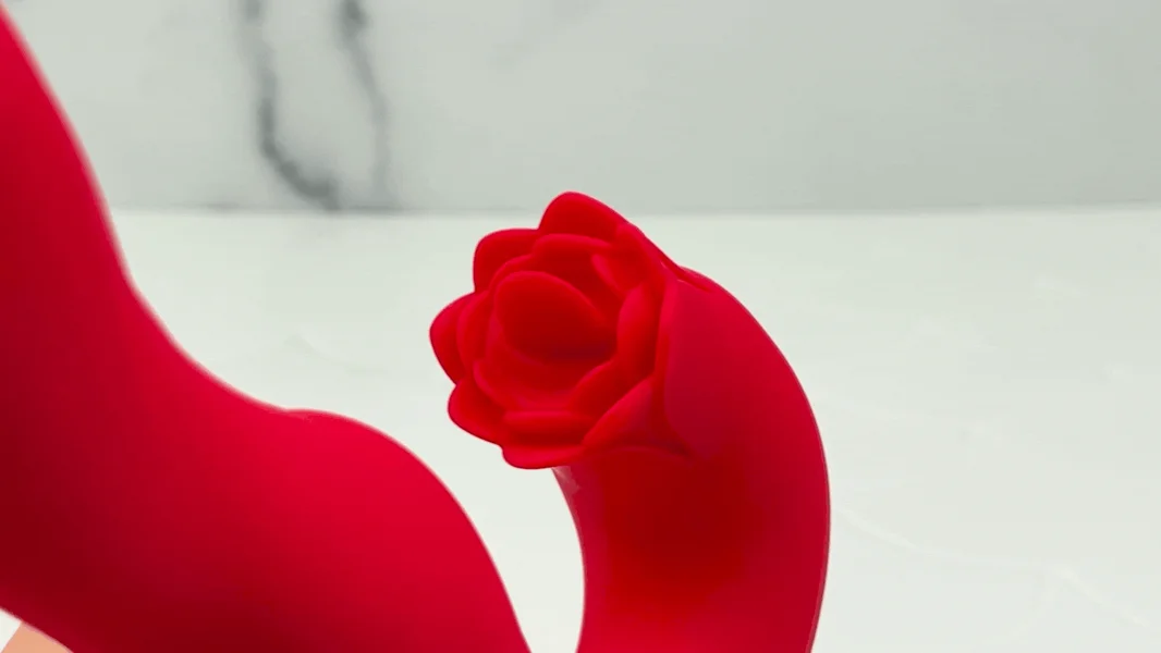 Twirling Tongue Tease - Silicone Rotating G-Spot Vibe & Clit Licking Rose — image 12 of 13