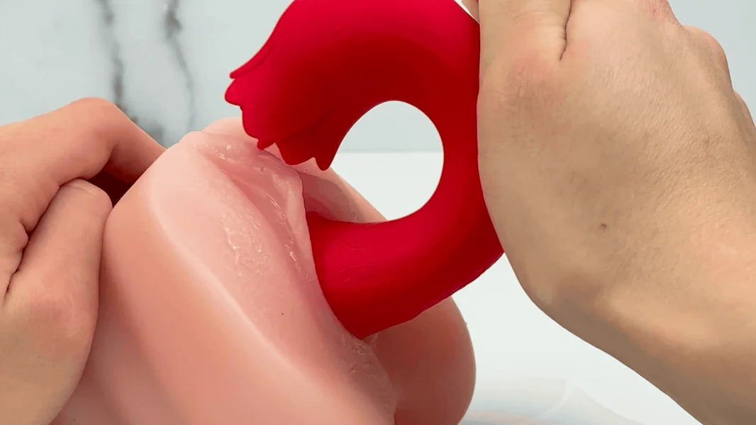 Twirling Tongue Tease - Silicone Rotating G-Spot Vibe & Clit Licking Rose — image 6 of 13