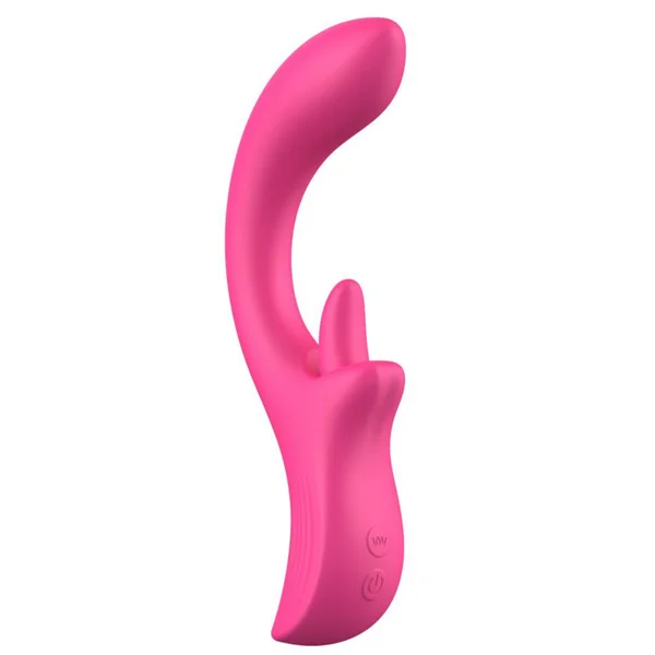 Double O Dual Action Silicone G-Spot Vibe and Clit Licker - 360 Tongue Licking Rotation! — image 3 of 9