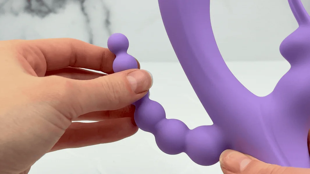 Lavender Trifecta Silicone Triple Stimulator - Powerful Vibes in Dual Motors! — image 6 of 12