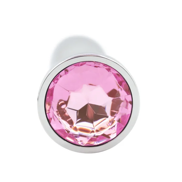 Bulbed Weighted Metal Butt Plug with Jewel — image 3 of 3