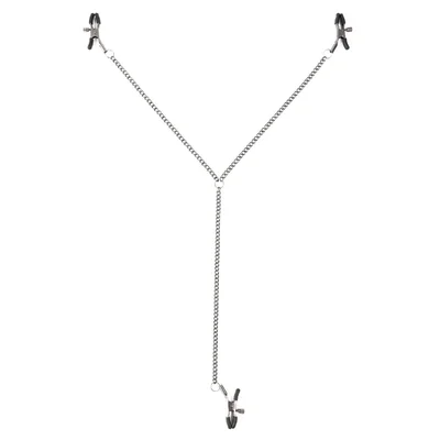 triple tease adjustable nipple and clit clamp set