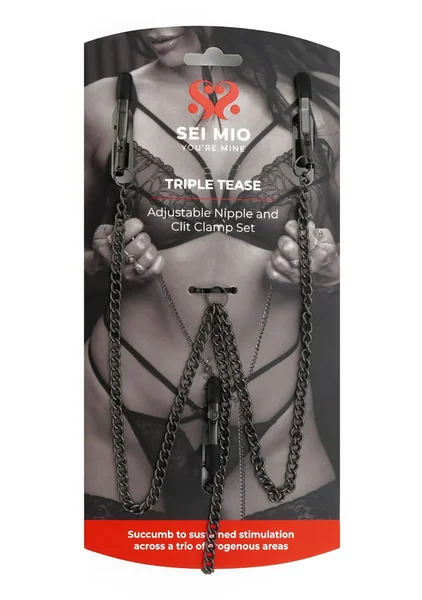 Triple Tease - Adjustable Nipple and Clit Clamp Set — image 5 of 5