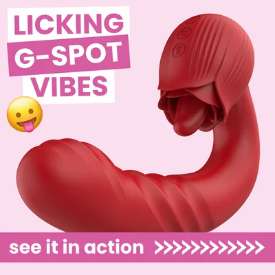 rose tongue thruster silicone womens sex toy