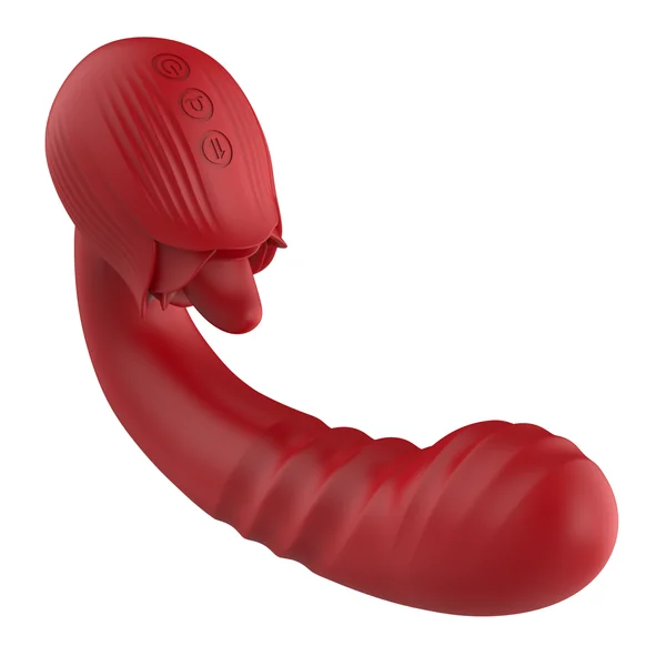 Rose Tongue Thruster Silicone Women's Sex Toy — image 9 of 15
