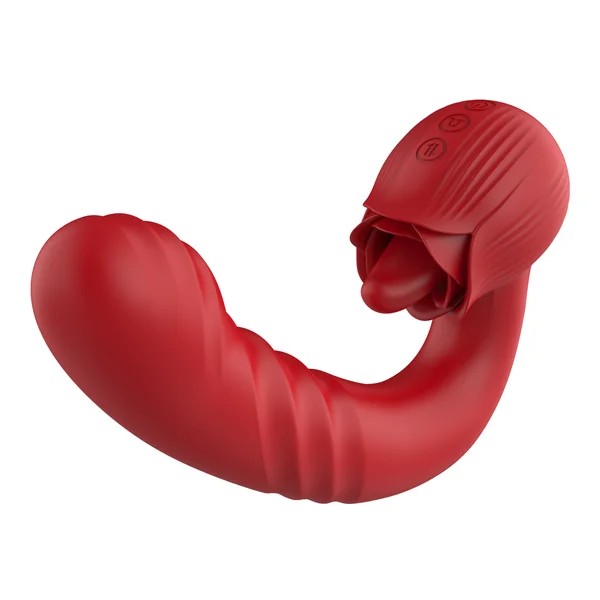 Rose Tongue Thruster Silicone Women's Sex Toy — image 5 of 15