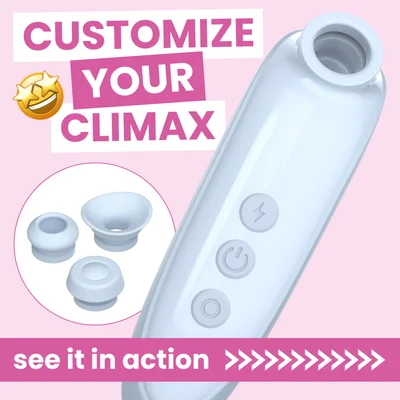 luxury air pulse toy with 3 attachments mimics oral sex for fast orgasms